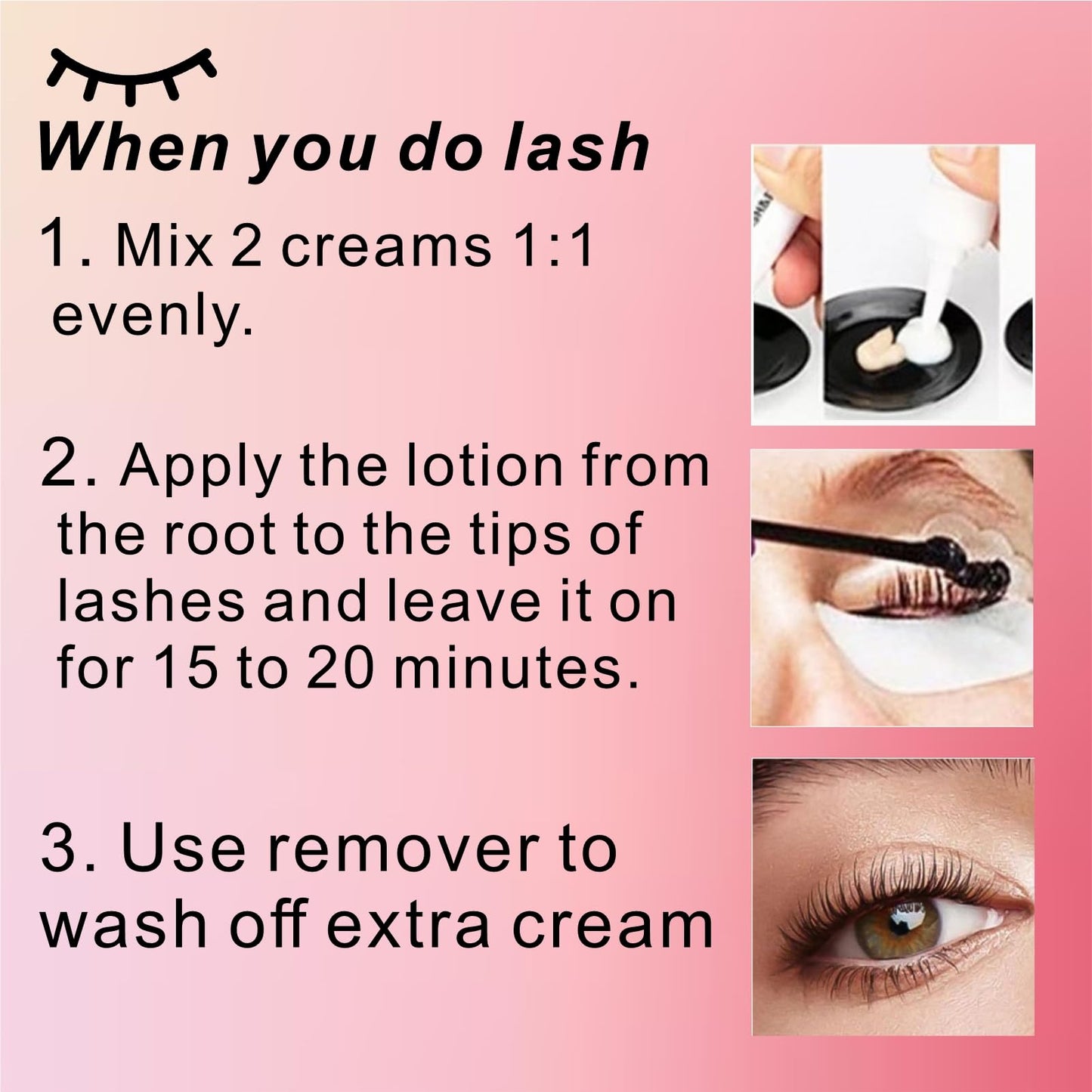 Eyelash Color Treatment, Lash and Eyebrow Coloring Kit, Lasting 6 Weeks