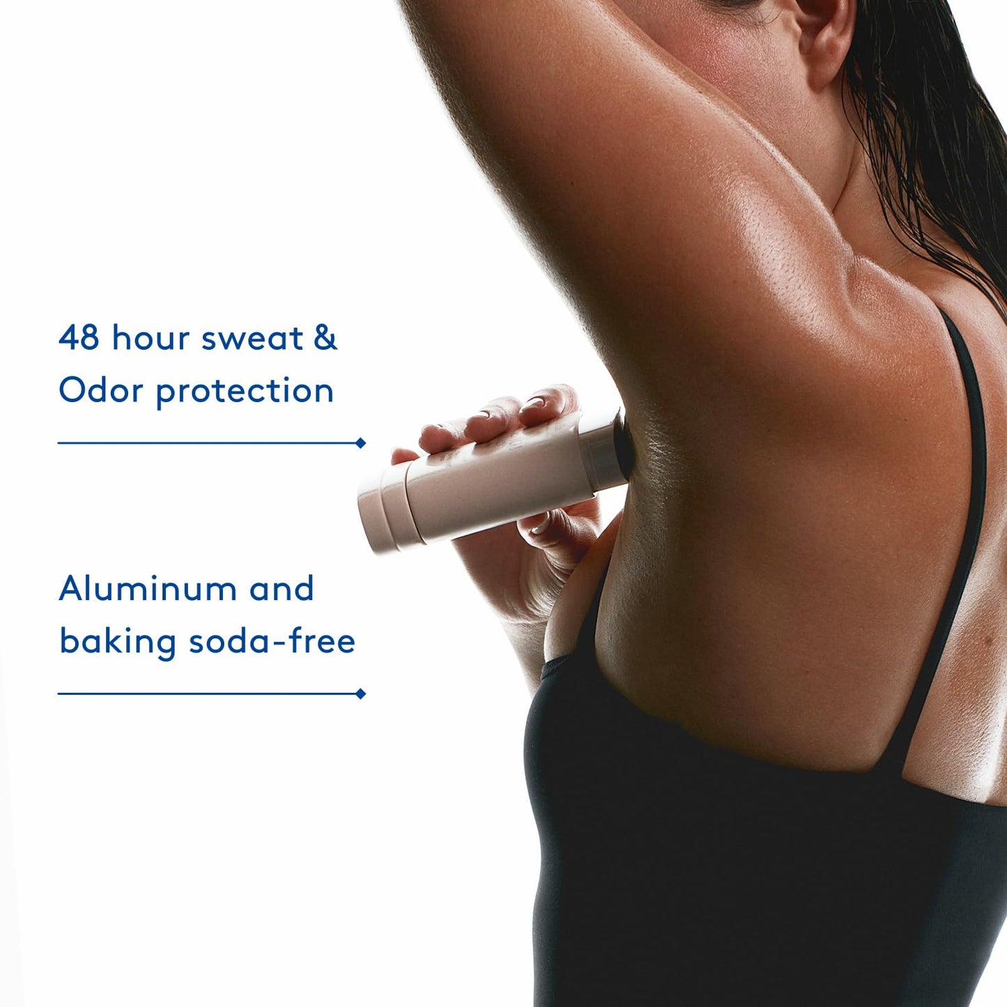 Athena Club All Over Deo Natural Deodorant Stick for Women, Aluminum Free Whole Body Deodorant, 48 Hour Odor Protection, Goes On Clear, Golden Vanilla Scent, 2.6 oz