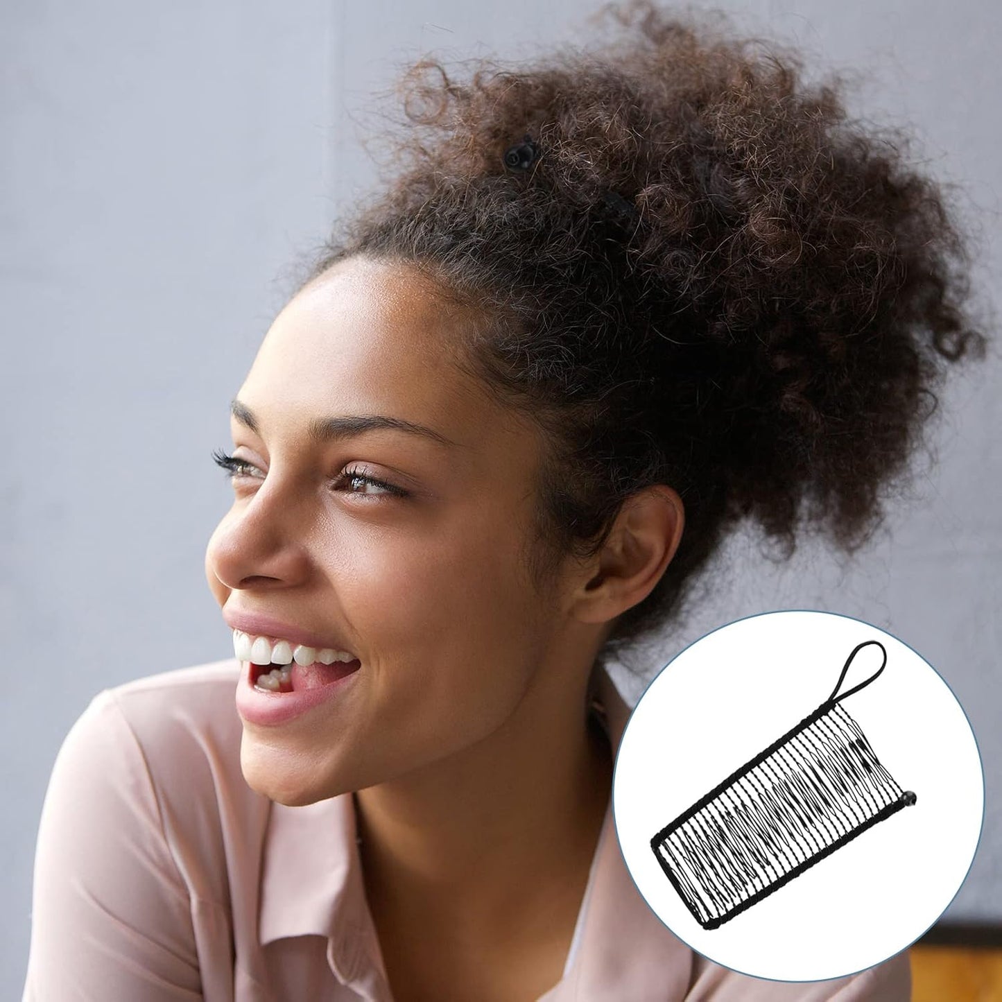 WILLBOND Banana Hair Clips for Women - Vintage Stretchy Grip for Curly, Thick, Wavy Hair | 4 Pcs Set in Black