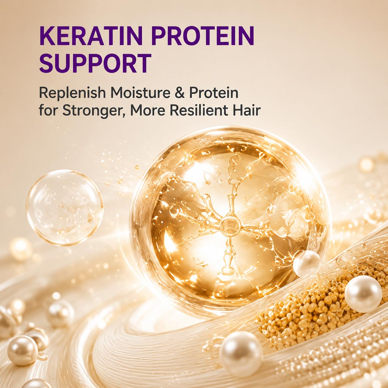 Keratin Hair Mask for Deep Conditioning | Moisturizing Treatment for Dry, Damaged Hair - Frizz Control & Smoothing