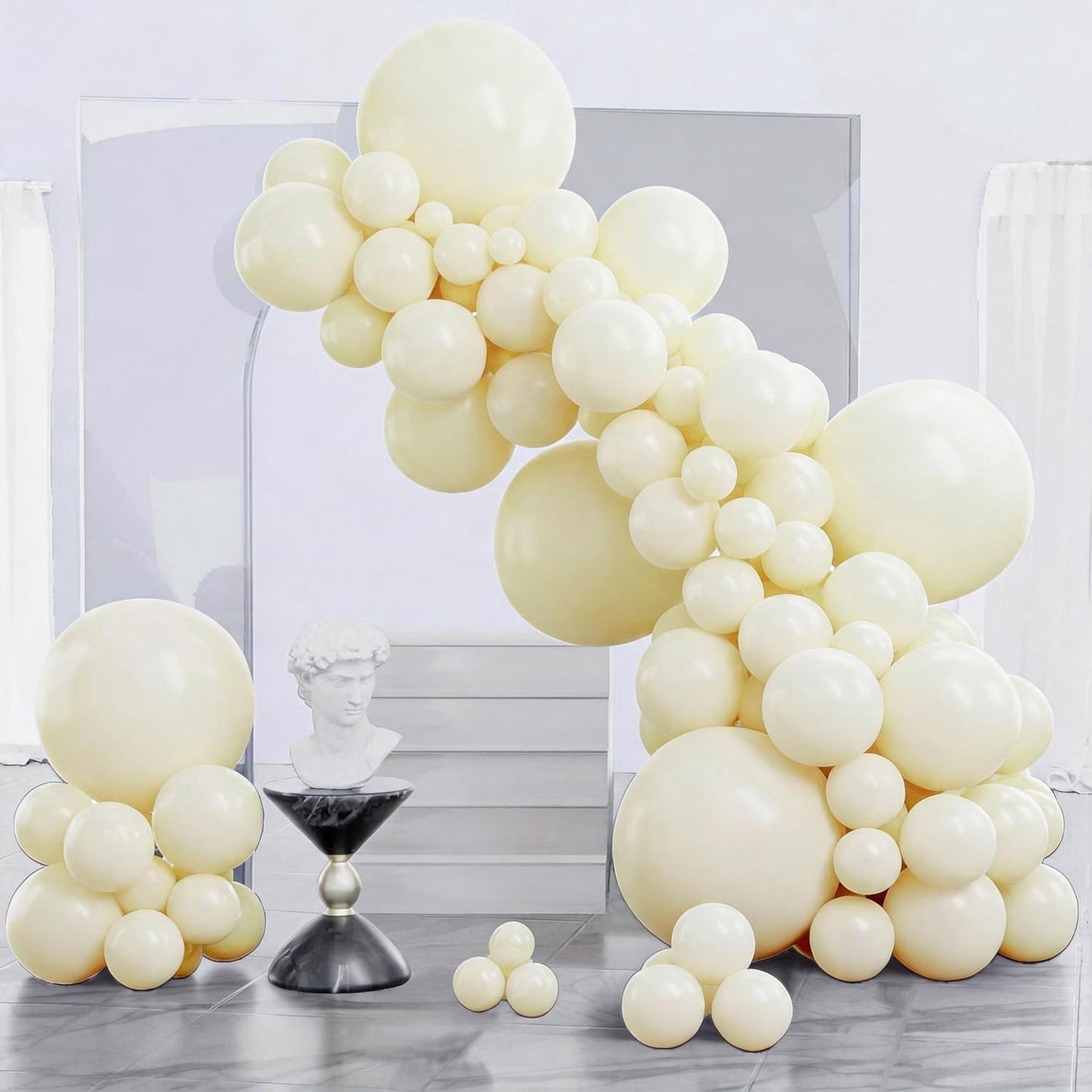 Black Balloon Arch Kit - 140 Pcs in 5-18 Inch Sizes for Baby Showers, Birthdays & Anniversaries | Elegant Black Decor