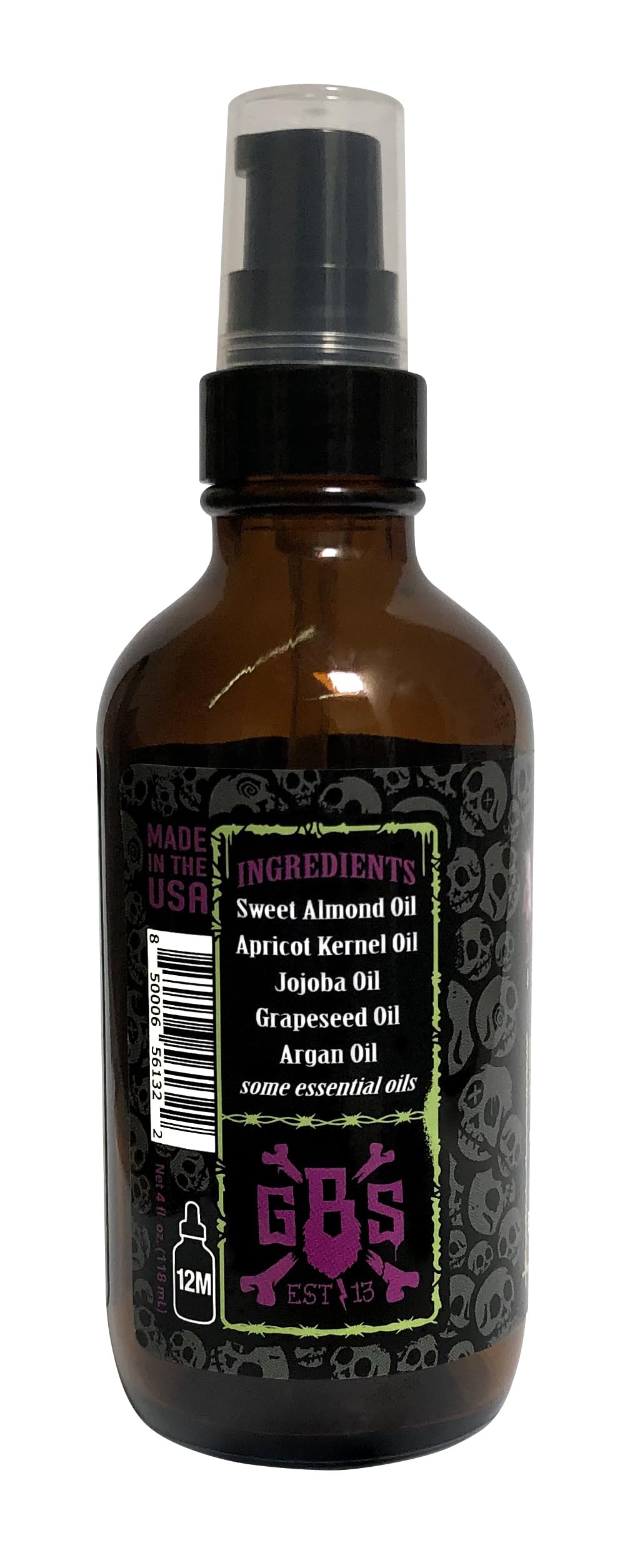Grave Before Shave Voodoo Blend beard oil 4 oz bottle with pumptop dispenser