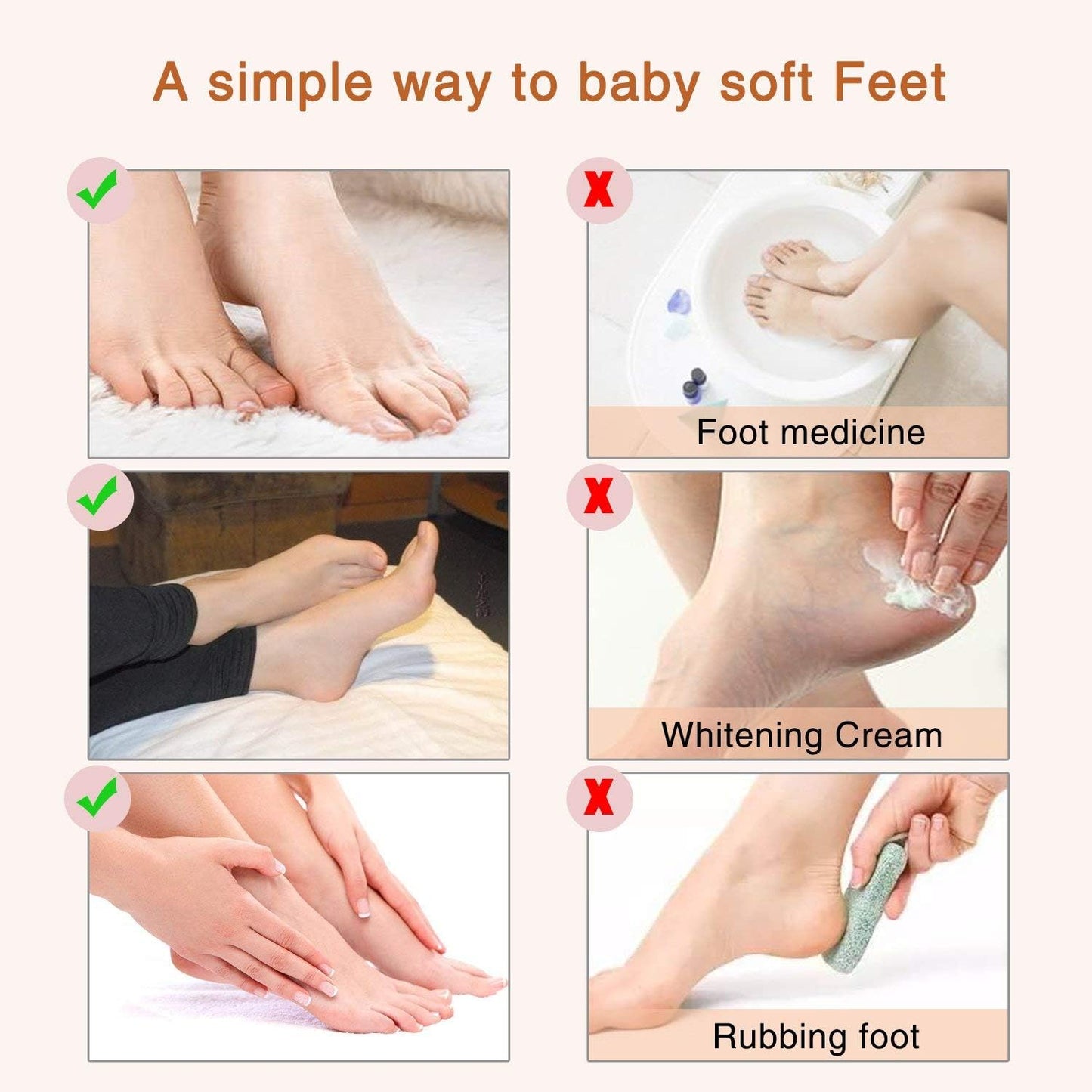 Aliver Foot Peel Mask - Exfoliating Callus Remover for Baby Soft Feet | 3 Pack, Lavender Scent