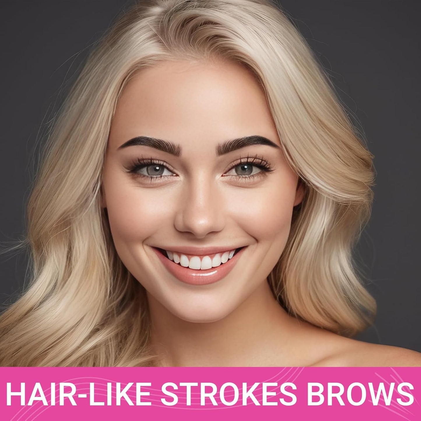 Eyebrow Pen - 2-in-1 Eyebrow Pencil with 4-Fork & Brush Tip for Natural Hair-Like Brows | Dark Brown