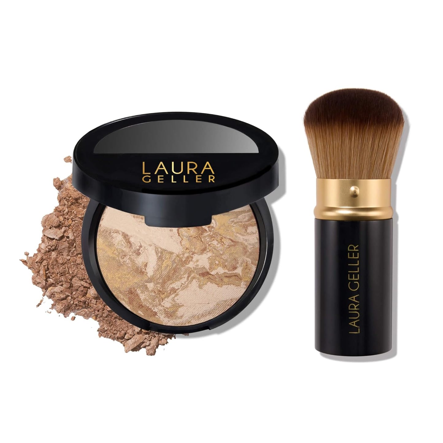 Baked Balance-n-Brighten Foundation Makeup Set - Tan with Kabuki Brush