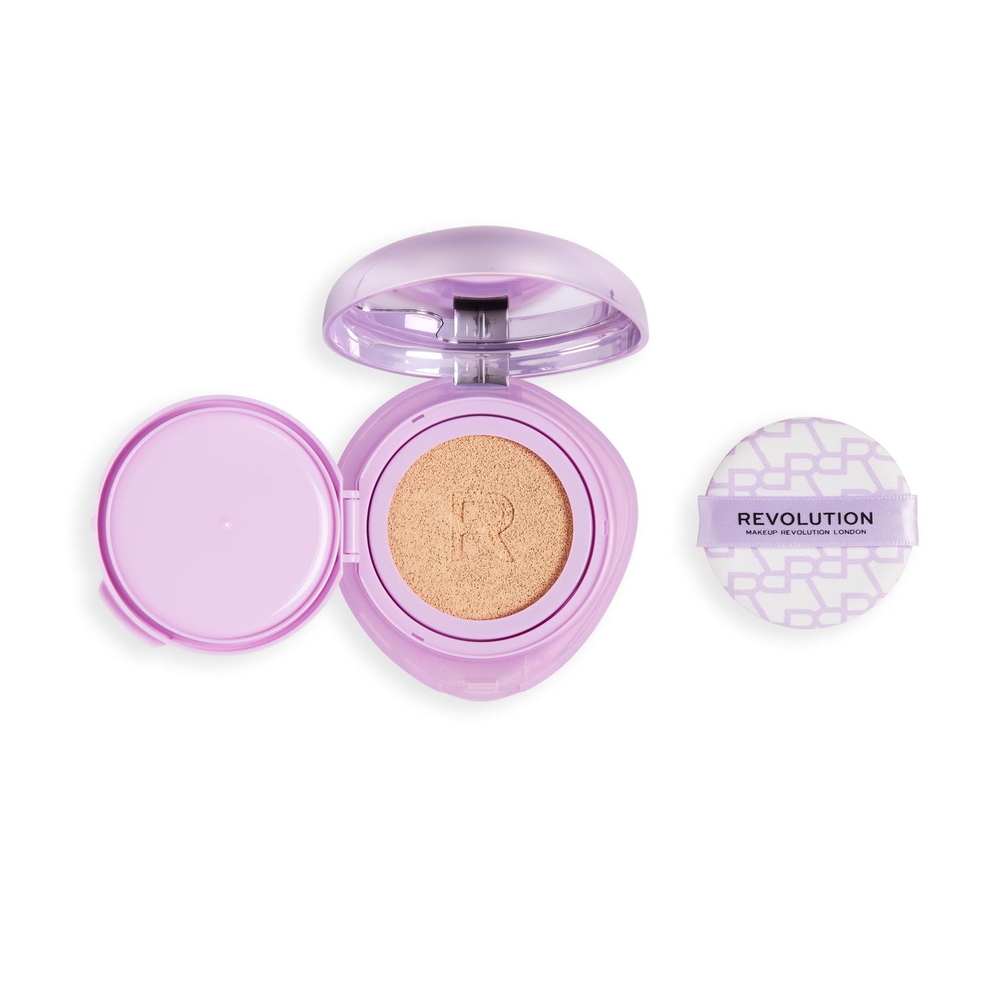 Revolution Superdewy Cushion Foundation with Peptides, Radiant Finish, Buildable Coverage, Hydrating for Mature Skin, Vegan & Cruelty-Free, Fair Warm, 0.32 oz