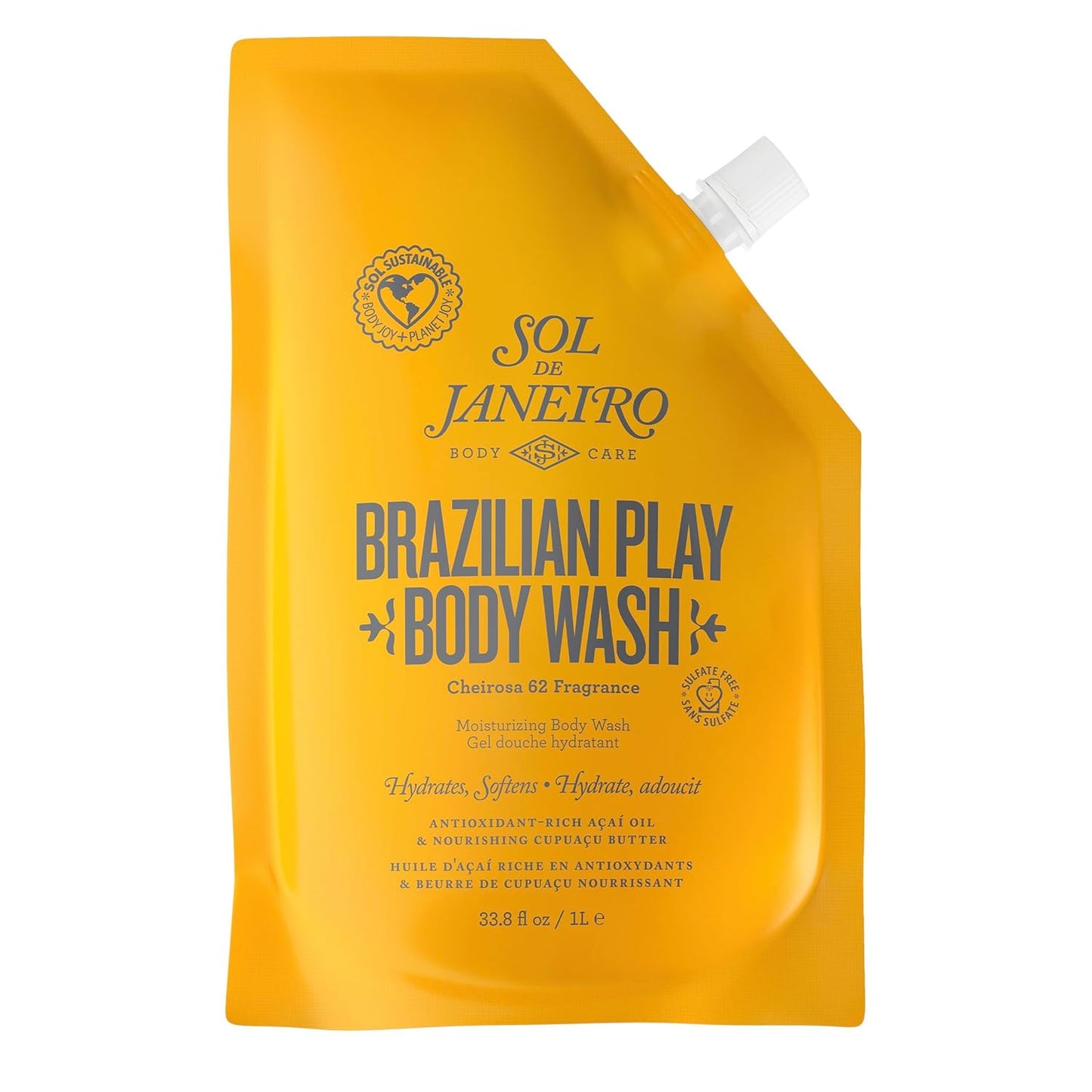 Brazilian Play Body Wash - Moisturizing Shower Gel in Cheirosa 62 Scent | Nourishing Formula for Soft Skin