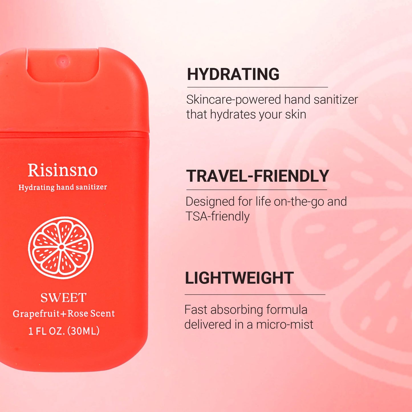 Hand Sanitizer Spray Travel Size, Hydrating Scented Power Mist Hand Cleaner