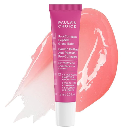 Pro-Collagen Peptide Gloss Lip Balm - Hydrating & Non-Sticky Formula | Sheer Tint for Fuller Lips