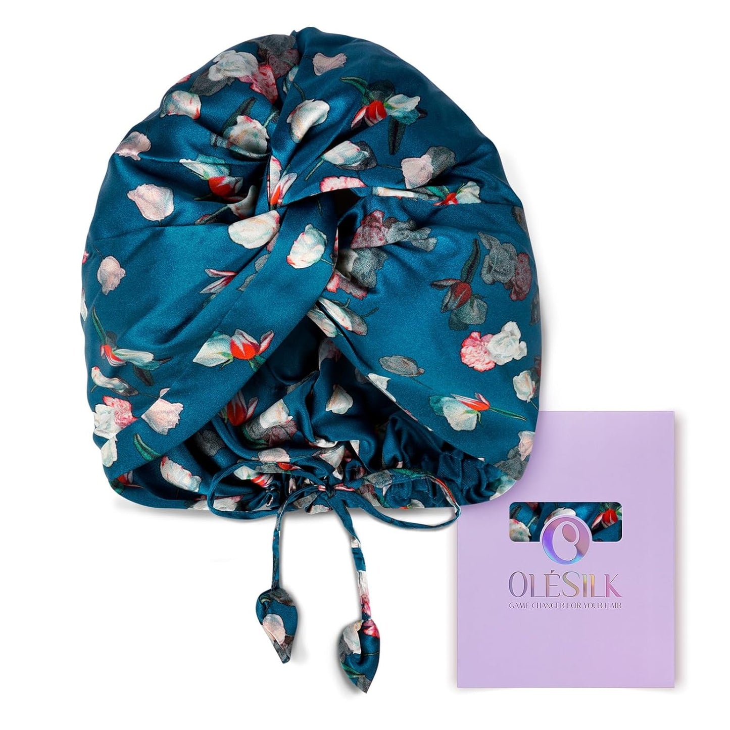 Silk Bonnet for Sleeping - 100% Mulberry 22 Momme Silk, Adjustable Fit for Night Hair Care | Royal Blue