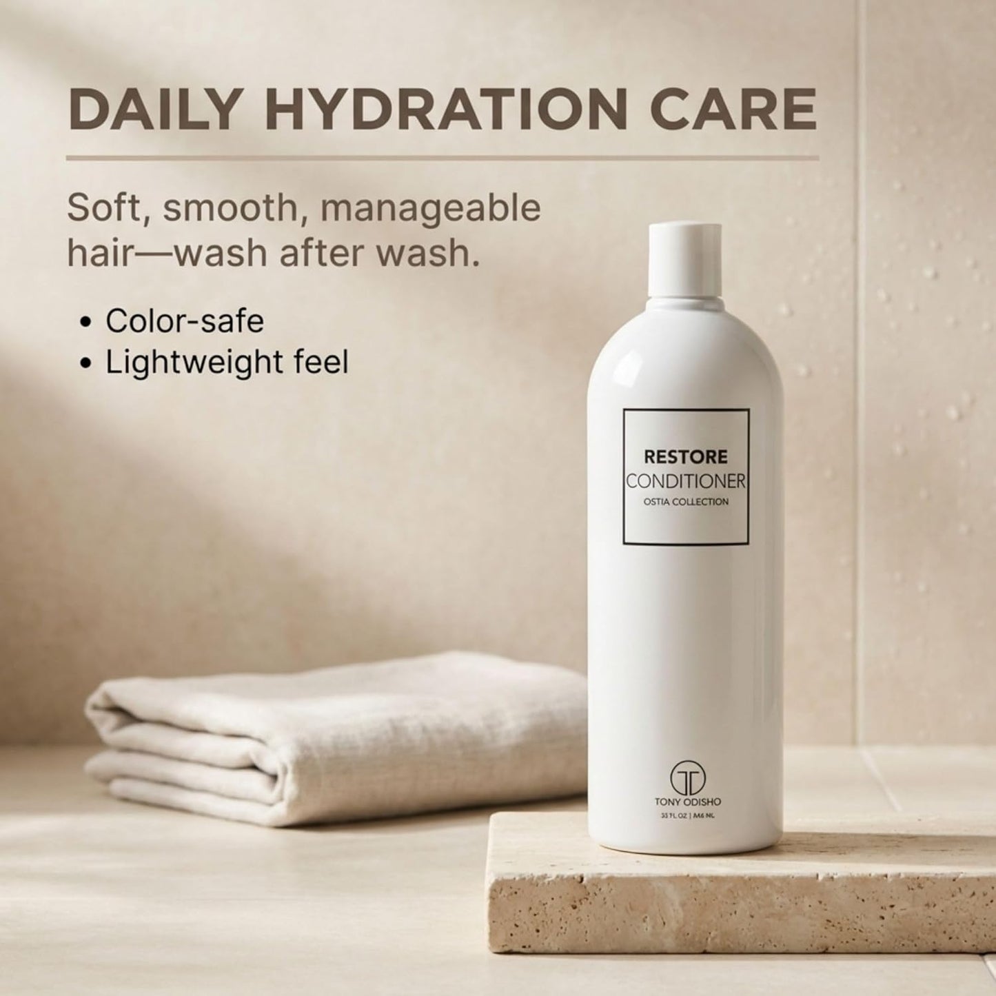 Moisturizing Conditioner for Dry & Color Treated Hair - Hydrating Formula for Softness, Strength & Shine | 32oz / 946ml