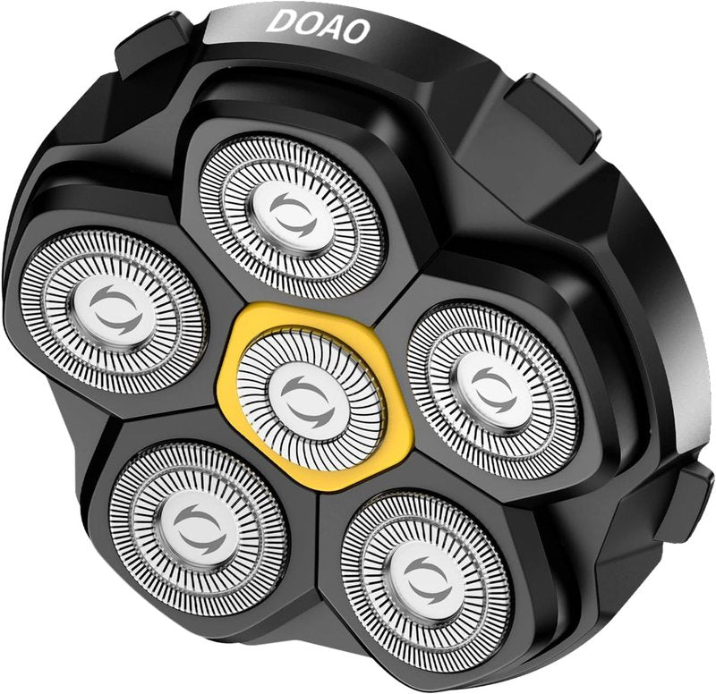 DOAO Replacement Head for Men's Head Shaver, 2025 Upgraded 6D Shaver Head, Waterproof & Cordless Magnetic Blade for Bald Men (A6-Head)