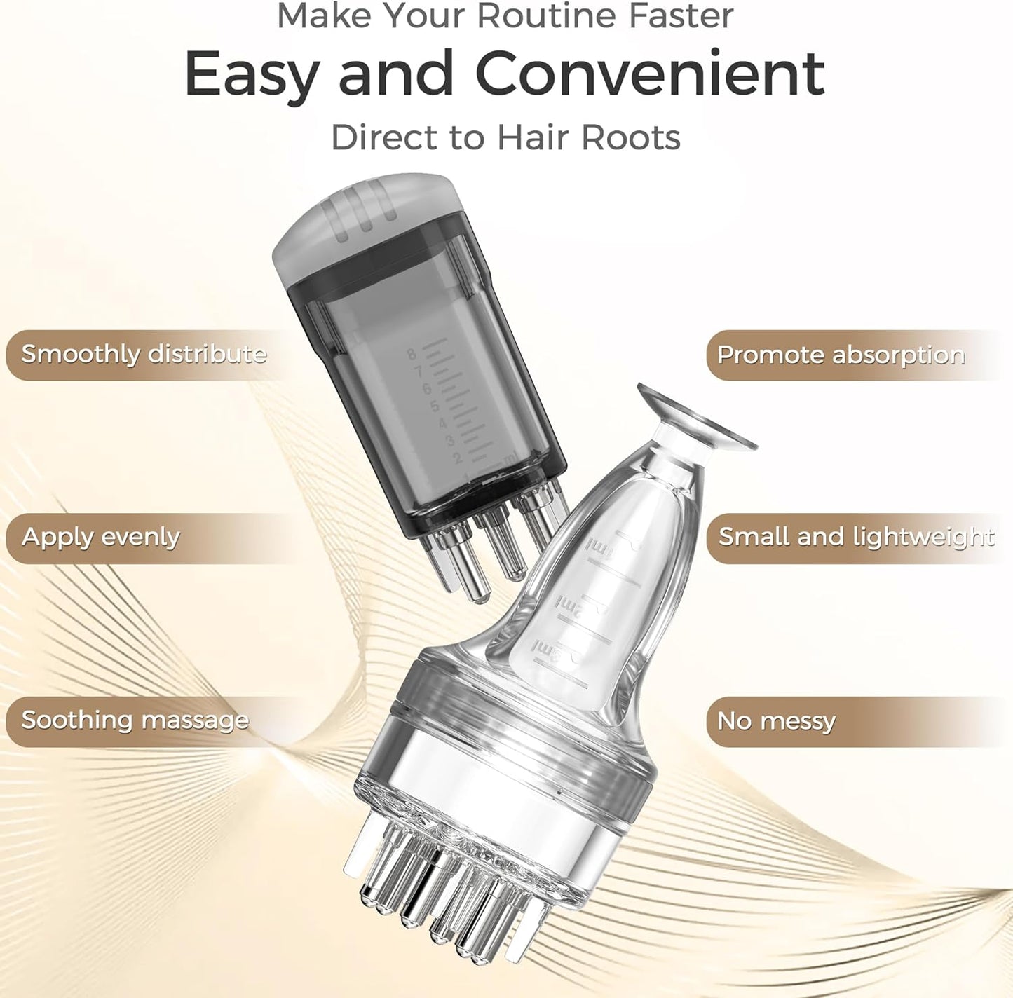 Minoxidil Applicator - 2 PCS Quick Apply Root Comb for Hair Serum | Scalp Applicator Brush