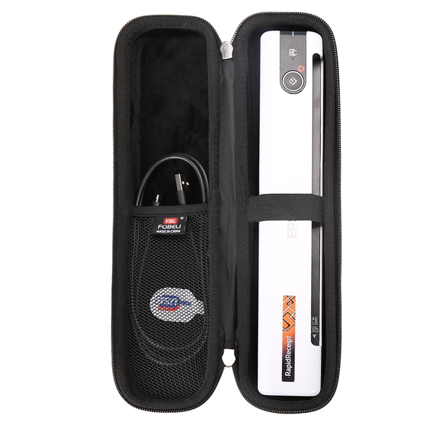 FBLFOBELI EVA Hard Carrying Case Compatible with Epson Workforce ES-50/ES-55R/ ES-60W/ES-65WR/DS-30/DS-70/DS-80W and Epson RapidReceipt RR-60/70W Portable Document Scanner (Case Only) (Black)