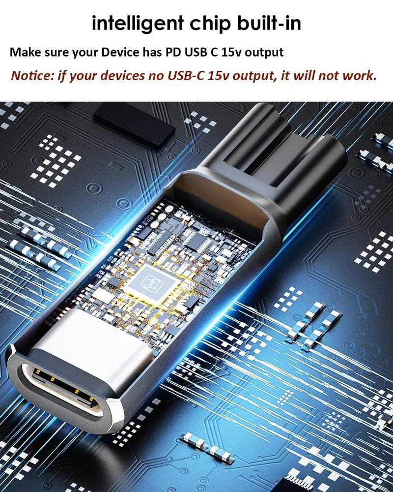 OYY USB C Converter Adapter for Philips Shaver Charger 15V Power Supply Charging Cord Adapter for Norelco HQ8505 7000 5000 3000 9000 2000 MG7750 Electric Razor Arcitec, Multigroom Beard Trimmer 2Pack