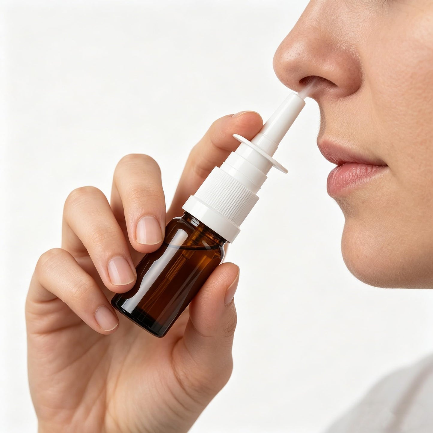 seafulee Nasal Spray Bottle, 10ml Glass Atomizer, Refillable, Travel, BPA Free, 6 Glass Spray Bottles, 1/3oz