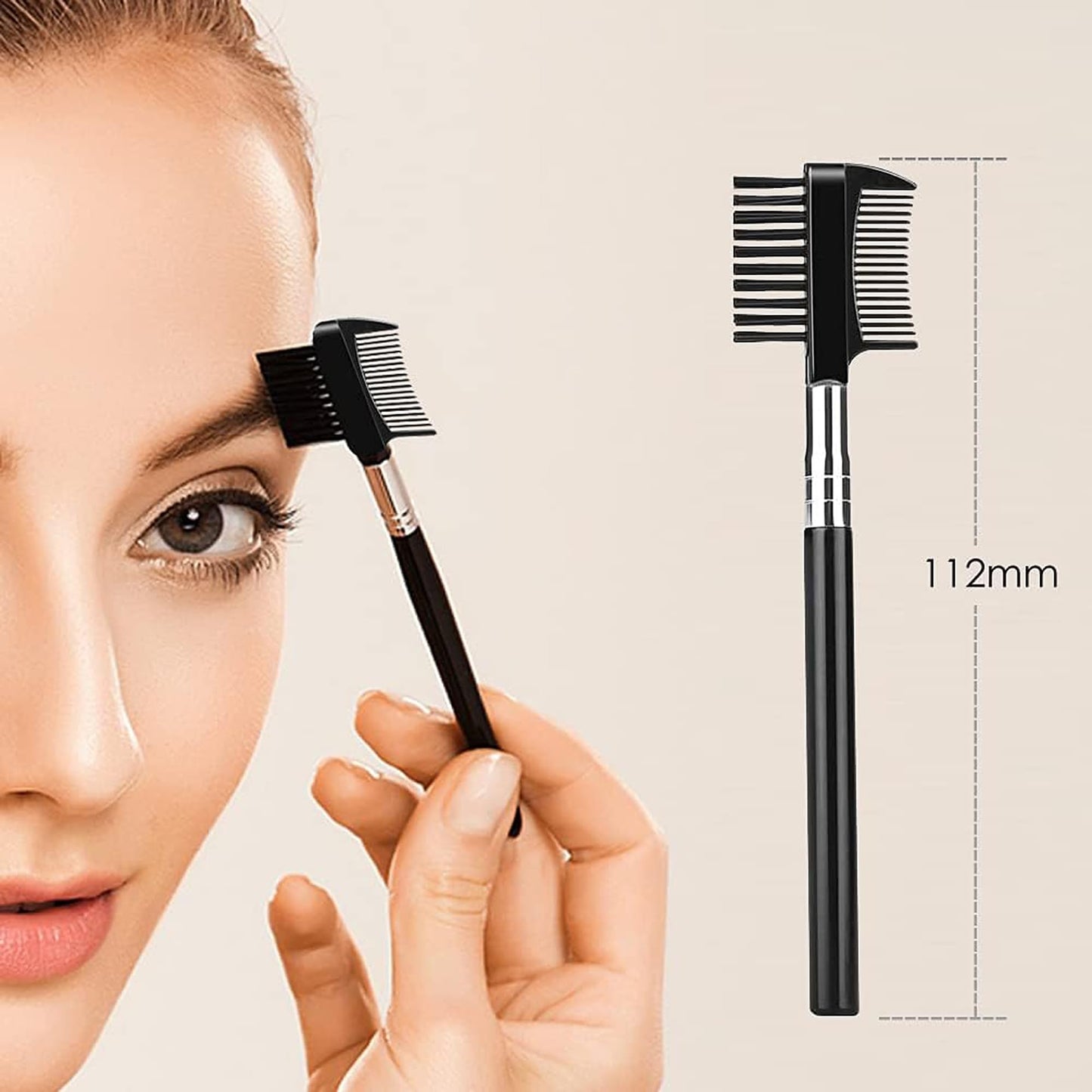 12PCS Eyebrow Trimmer Kit, Grooming Scissors, Face Razors,Eyelash Comb, Angled Brush, Brow Tweezers Set for Women