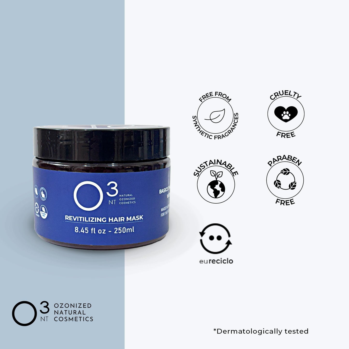 O3NT Revitalizing Mask - Healthy Hair - Nourishing, Strengthening and Hydration - High-Performance Natural Hair Treatment - 7.05Fl Oz