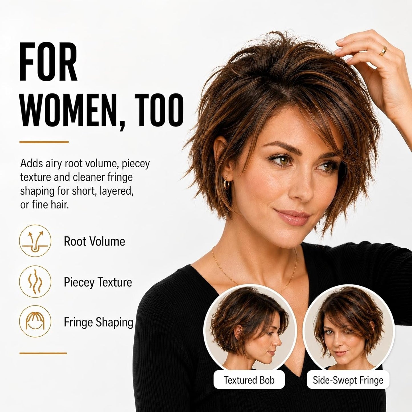 Volumizing Hair Styling Comb Set - 5PCS Texture Combs for Men & Women | Root Lift, Quiff, Slick Back Tools