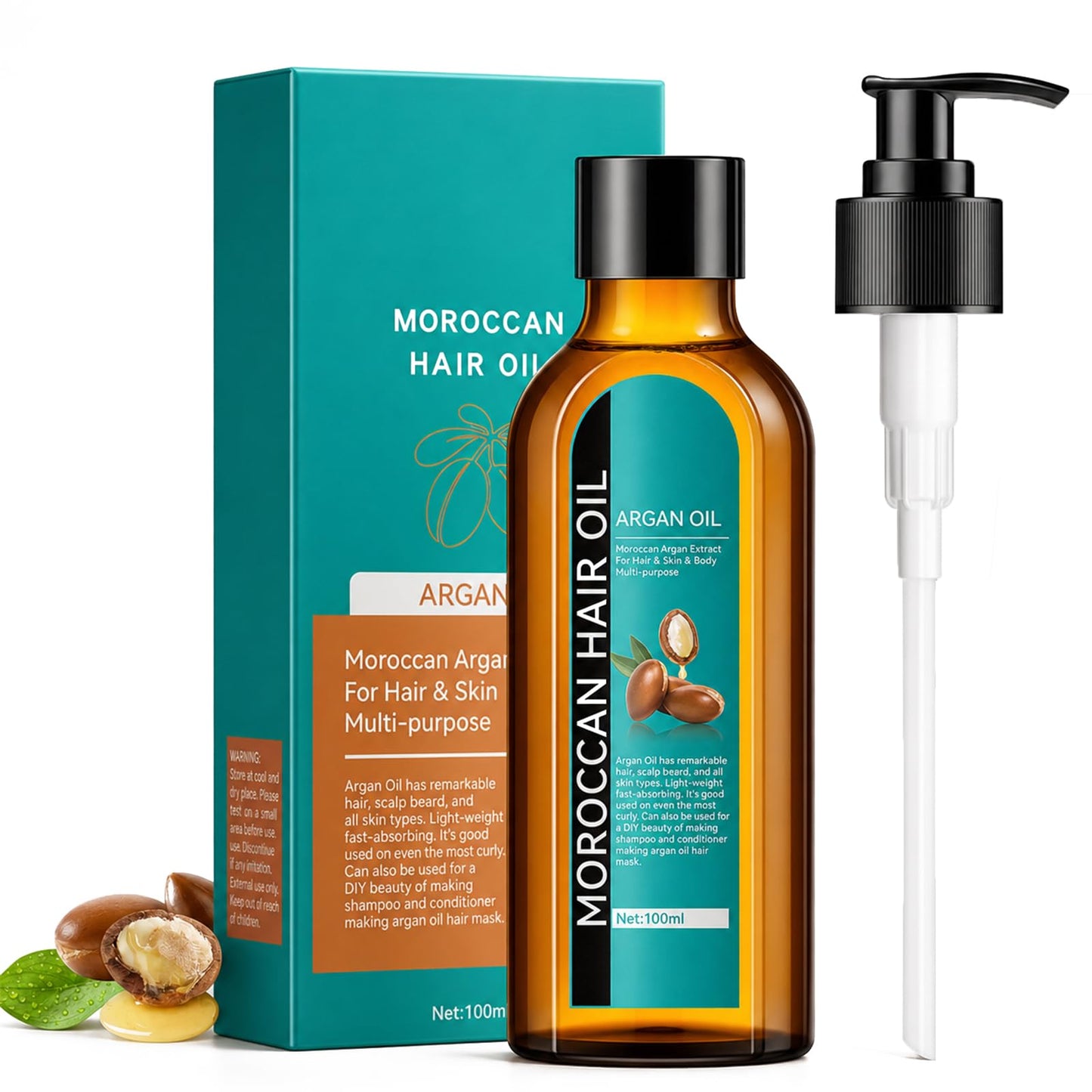 TRIMYFITER Argan Oil, Hair Oil for Frizzy Hair, Hair Care Oil Natural Serum Help Split Ends Dry Scalp Hair Care Products Strengthen Dry Damaged Curly Long Curly Hair Treatment Heat Protectant