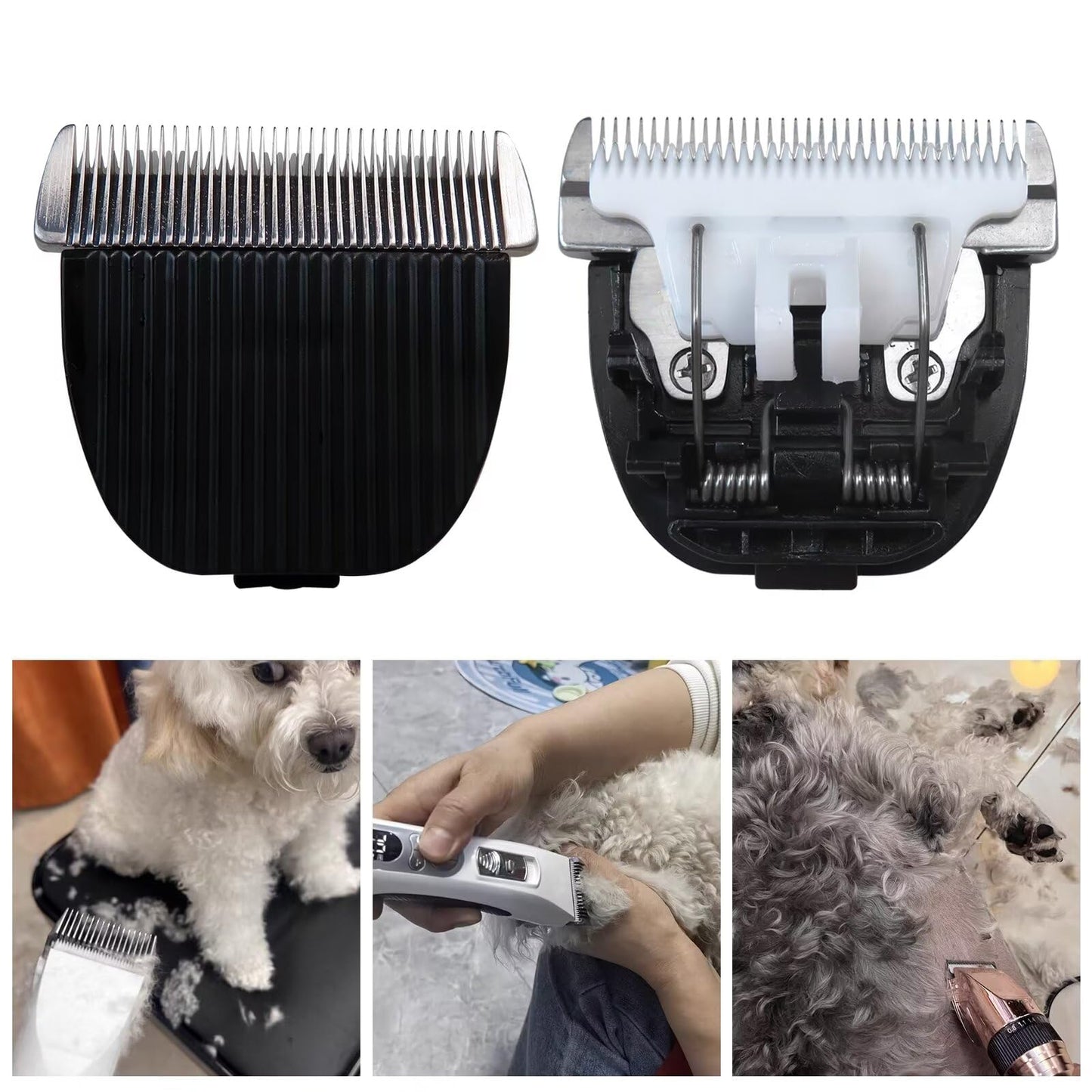 Replacement Blades 2 Pack for ONEISALL Dog Hair Vacuum and Dog Grooming Kit, Low Noise Pet Clipper Replacement Blade - by Upgraded