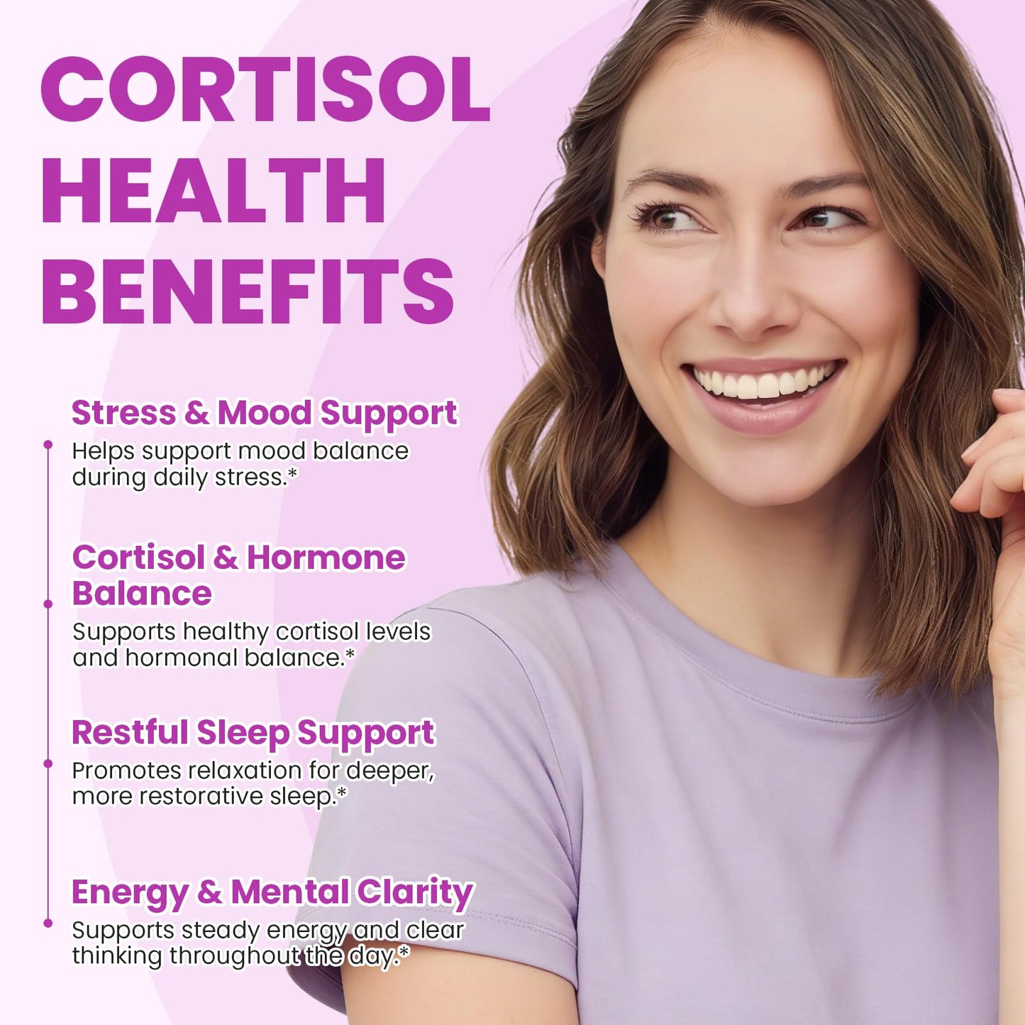 Cortisol Supplements for Women, 18-in-1 Cortisol Reducer Manager with Ashwagandha, Maca Root, Magnesium, L-Theanine, Stress Relief Support for Hormone Balance, Calm Mood, Energy & Focus, 60 Capsules