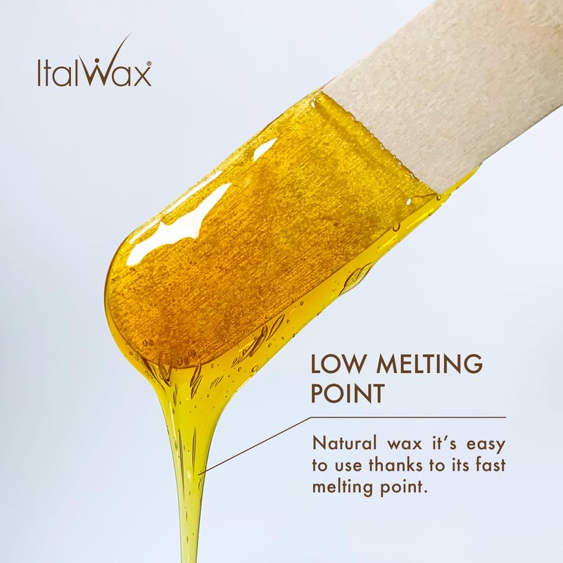 Italwax Classic Line Natural Hard Wax Beads 2.2 lb (1 kg) – Transparent Medium Setting Stripless Wax for Normal Skin & Large Areas – Made in Italy