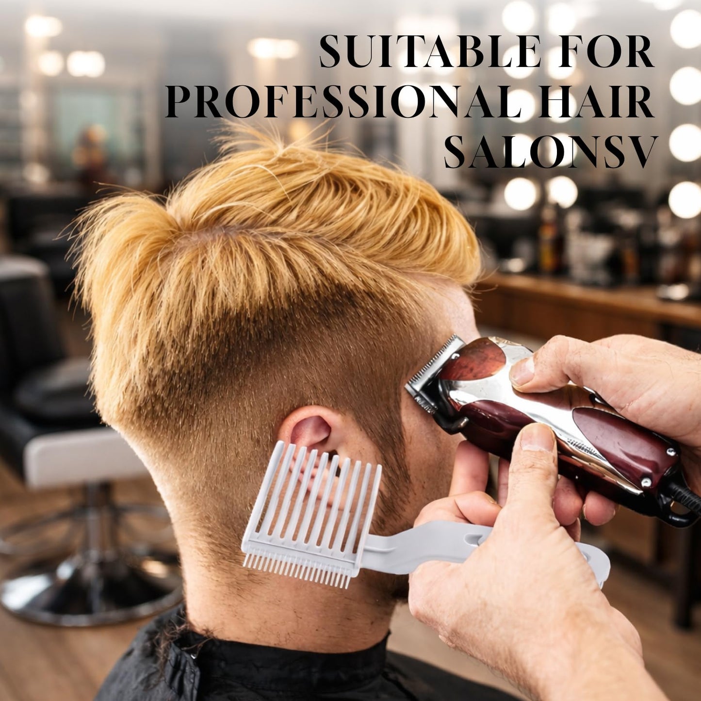 Fade Hair Blending Comb Barber Tool Men Salon Home Haircut Gray 1pc