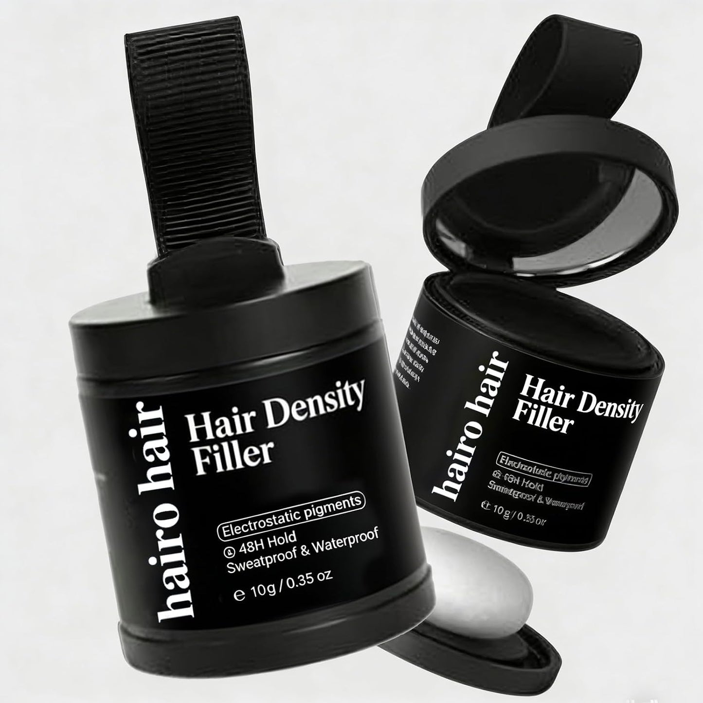 Hair Density Filler Powder - Waterproof 24-Hour Concealer for Bald Spots & Gray Roots | Instant Invisible Coverage (Grey)