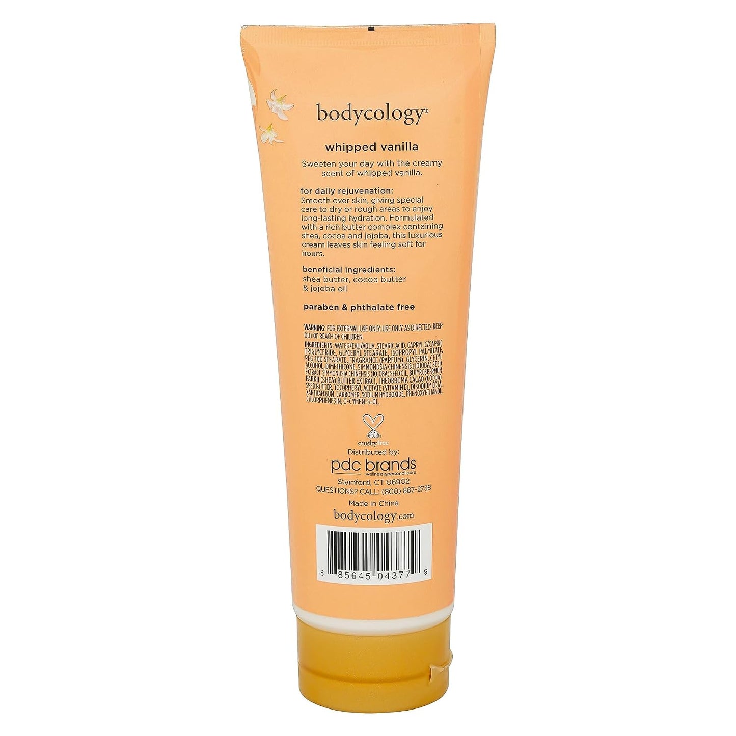 Whipped Vanilla Body Cream for Women - Nourishing Moisturizer | 8 oz