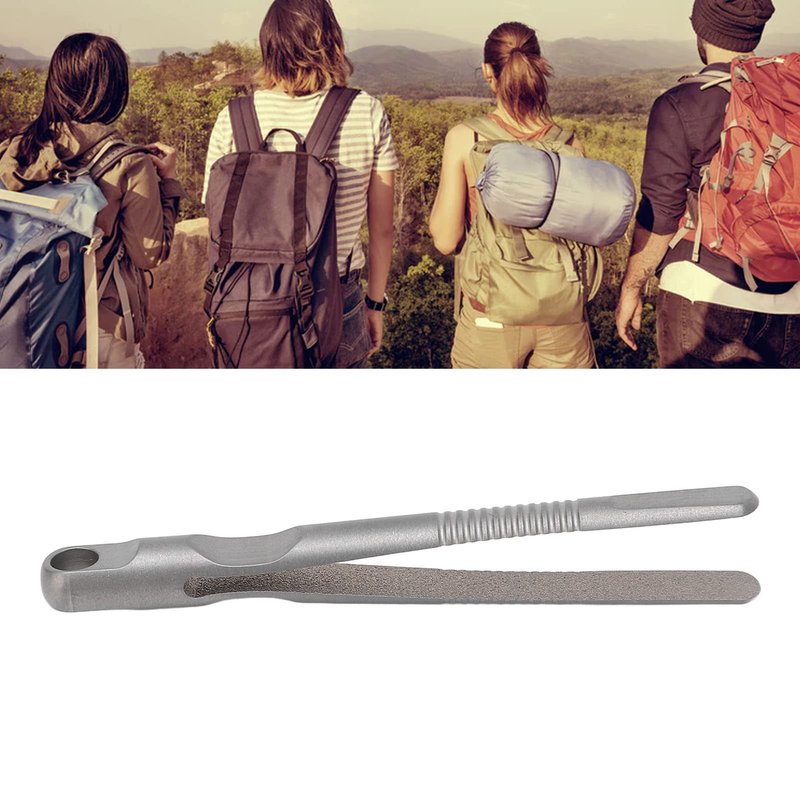 Tefola Portable Mini Keychain Tweezer, Titanium Alloy, Silver, EDC Multi-tool, Easy to Carry