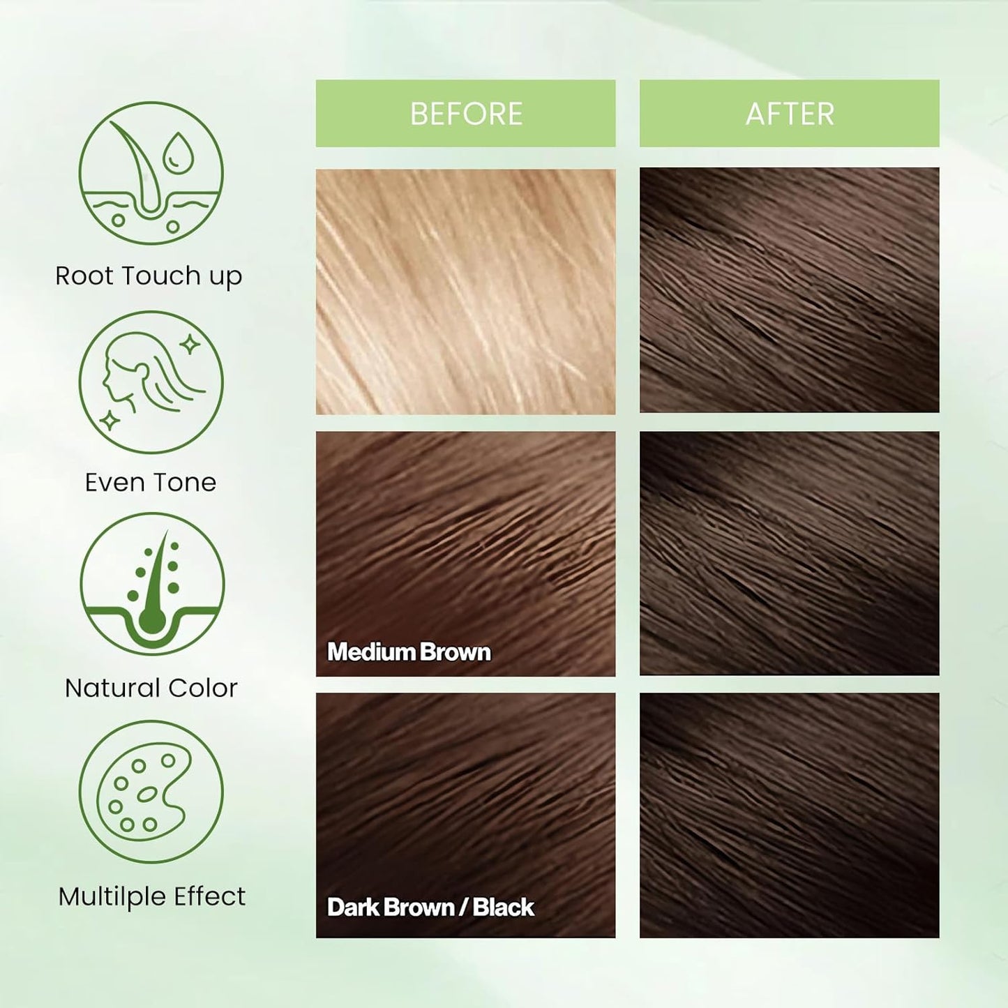 Dark Brown Hair Dye Shampoo - 3 in 1 Instant Color for Gray Coverage | Lasts 3-4 Weeks, 500ml