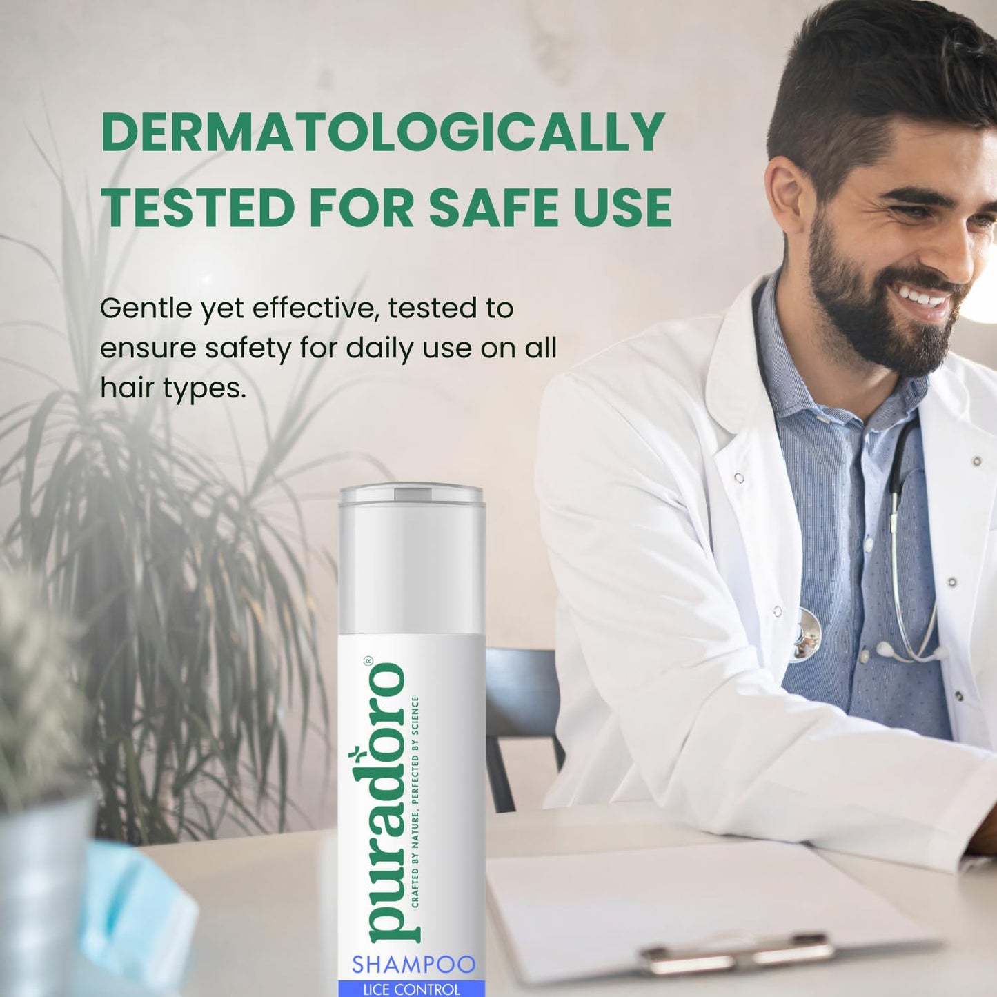 Lice Control Shampoo - Natural Defense Against Head Lice & Nits | Gentle Formula with Neem, Tea Tree & Coconut Oil for All Ages