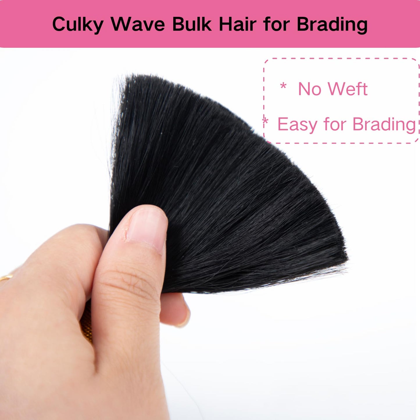 Curly Bulk Hair 20inch 155g For Braiding Hair Wet And Wavy Curly Wave Bulk Hair Quality Synthetic Micro Braiding Hair Extensions for Boho Braids No Weft (Natural Black 20inch 2Bundles)