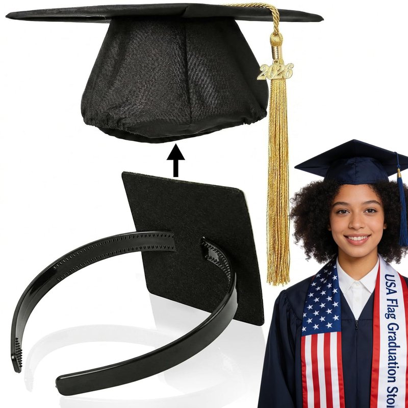 Graduation Cap Headband for Women - Firm Anti-Fall Hairband | Perfect Graduation Gift Accessory