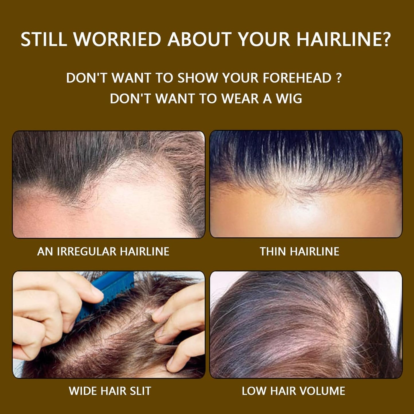 Invisible Hairline Powder - Volumizing Hair Fibers for Thinning Hair & Bald Spots | Instant Root Touch-Up, Water Resistant
