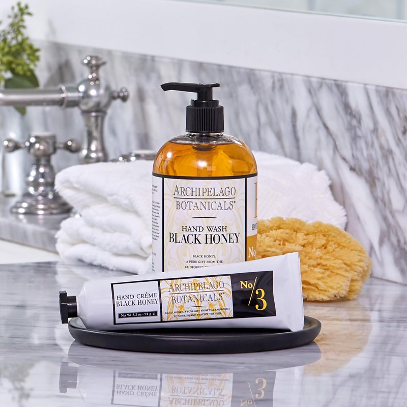 Archipelago Botanicals Black Honey Hand Crème, Rich and Lightly Scented Hand Lotion for Dry Skin, Cuticles and Rough Spots, Premium Plant Extracts (3.2 oz)