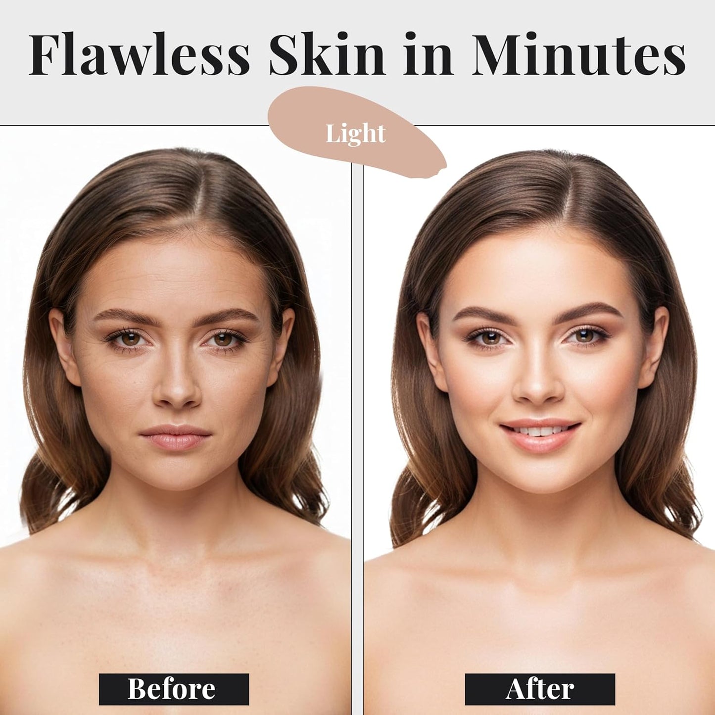 Jerome Alexander My Color Self-Adjusting Foundation - Hydrating Lightweight Face Makeup with Skincare | Light, 1 oz