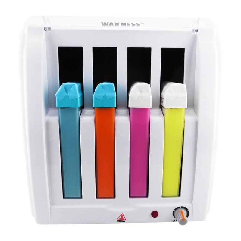 Waxness Cartridge Wax Warmer Kit – Professional Roll-On Heater with 4 Cartridges Included – Hair Removal Starter Set for Salon & Home Use