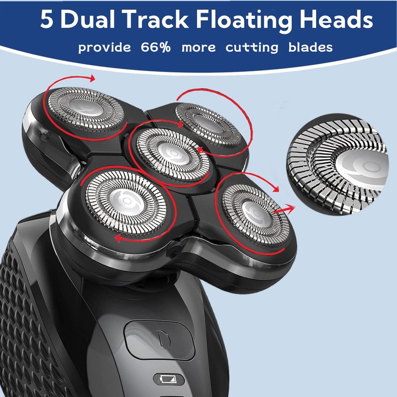 Balder Pro Replacement Head for Remington Balder Pro Head Shaver SPR XR7000,5 Dual Track Heads for Remington Shaver Replacement Heads-Precision Electric Shaving for Bald Men.(1Pack)