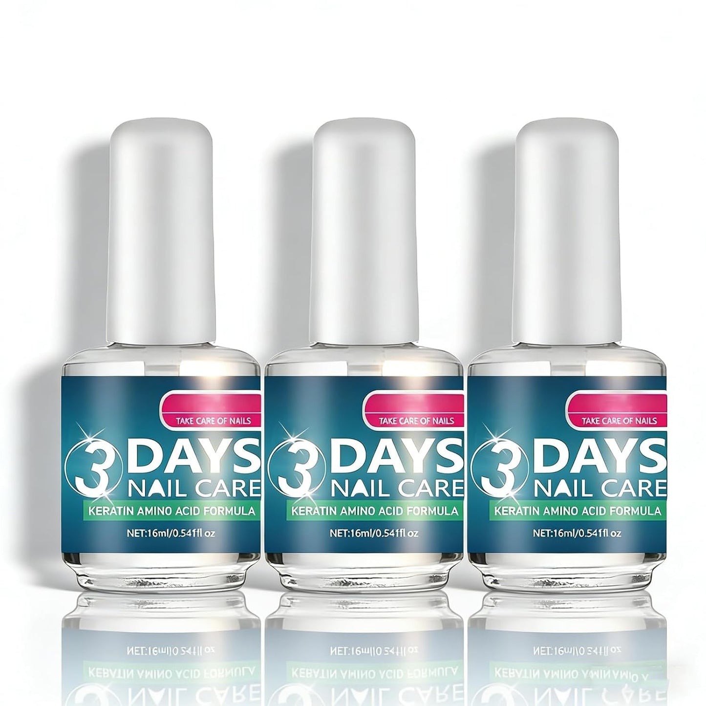 Nail Care Oil with Keratin - Strengthening & Hydrating for Weak Nails | Aloe Vera & Macadamia Nut Oil (3-Pack)