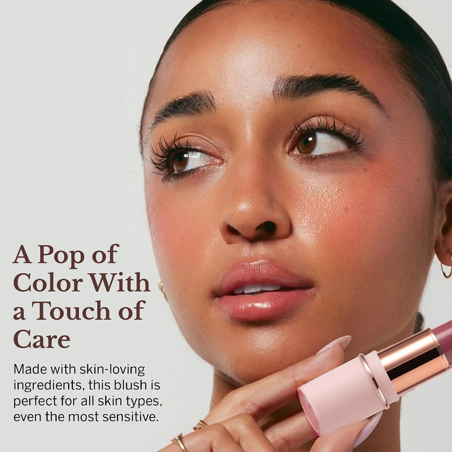 Multistick Cream Blush for Cheeks & Lips - Easy to Apply, Nourishing Formula | True Red, Compact Travel Size