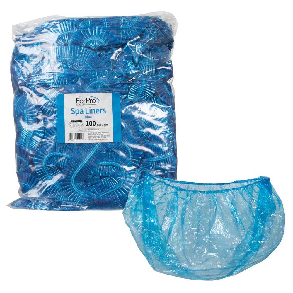 Professional Spa Liners - Disposable Pedicure Liners for All Spas | Clear, 100-Count