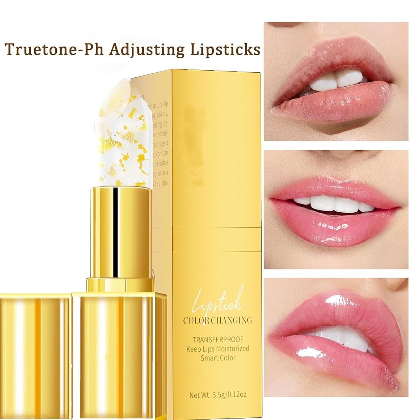 True Tone PH Adjusting Lipstick - Transferproof Color-Changing Lipstick for Women | Long-Lasting Moisturizing Formula
