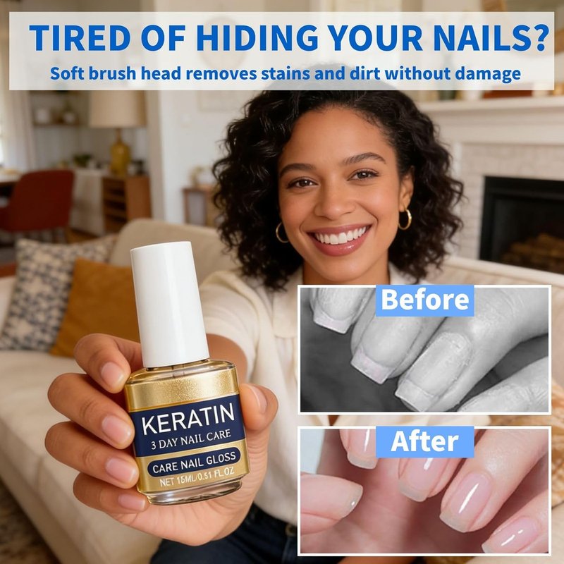 Keratin Nail Care Oil - Strengthening Formula with Amino Acids for Dry, Weak & Brittle Nails | 2-Pack