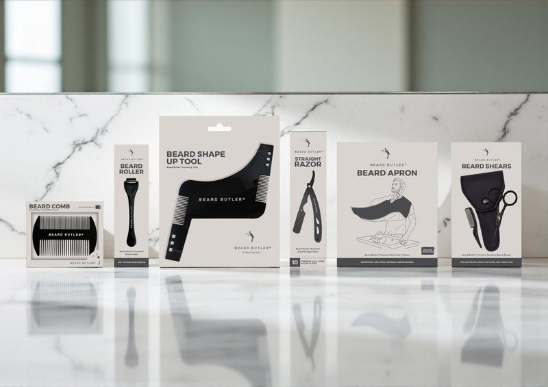 Beard Butler® 'The Original' Straight Razor for Men – Often Imitated, Never Matched – Professional Barber Razor Kit with 10 Replaceable Stainless Steel Blades – Beard Shaping Razor