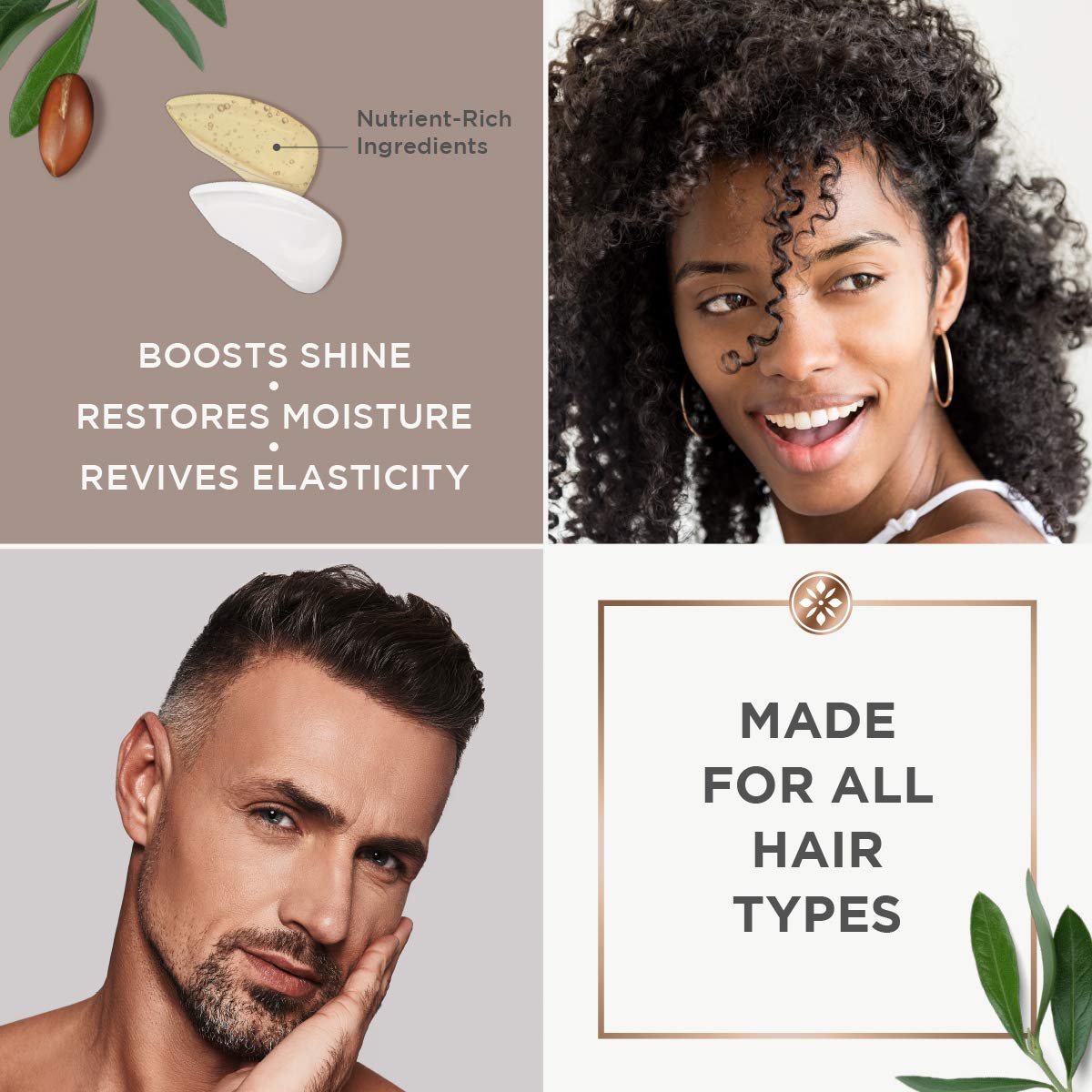 Argan Magic Ultra Shampoo and Conditioner Combo Pack for Dry and Damaged Hair - Revives & Dehydrated Brittle Hair | Detangles, Smooths & Softens | Paraben Free, (32 oz)