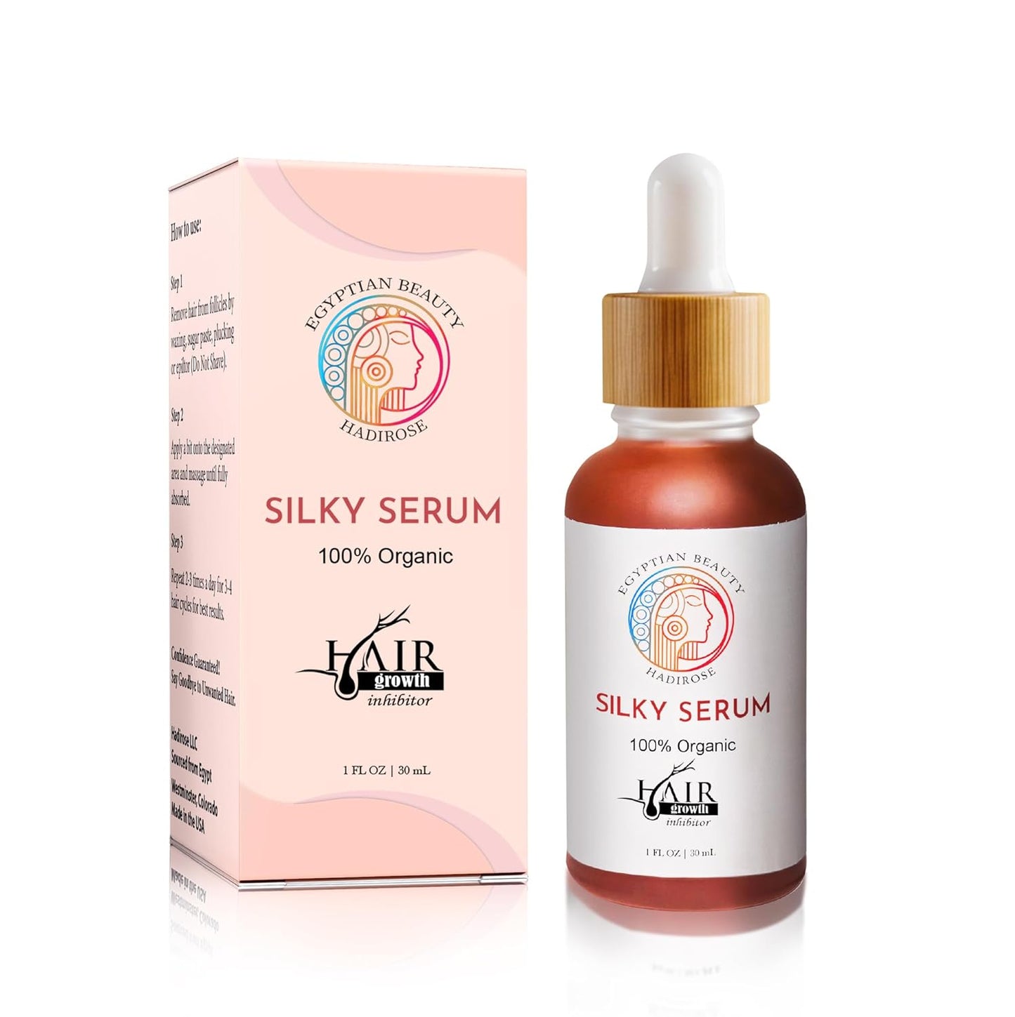 Cyperus Rotundus Hair Removal Serum - All-Natural Red Saad Oil | Hair Growth Inhibitor | Botanical Vanilla Scent