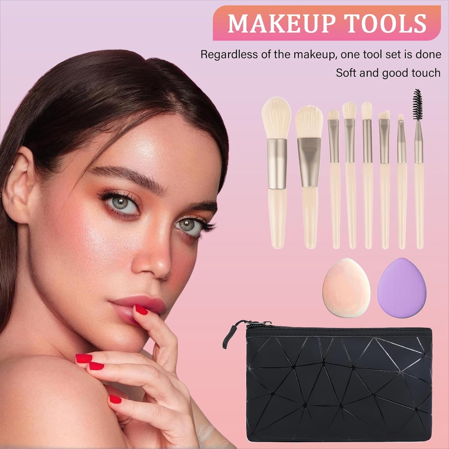 Makeup Set for Women - 14-Color Eyeshadow Palette, Lip Gloss & Contour Stick | Travel-Friendly Kit