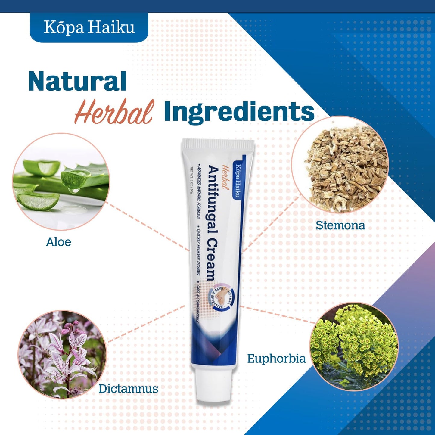 KOPA HAIKU Antifungal Cream: Treatment for Ringworm, Athlete’s Foot & Jock Itch, Perioral Dermatitis & Seborrheic Dermatitis 1 oz